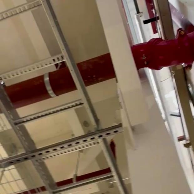 Sprinkler pipework and containment at ceiling level